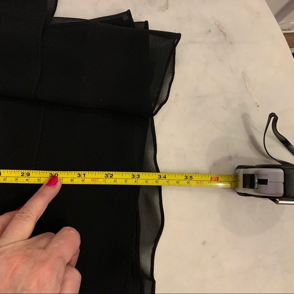 Black Spaghetti Strap Cocktail Georgette Dress - Picture 9 of 9